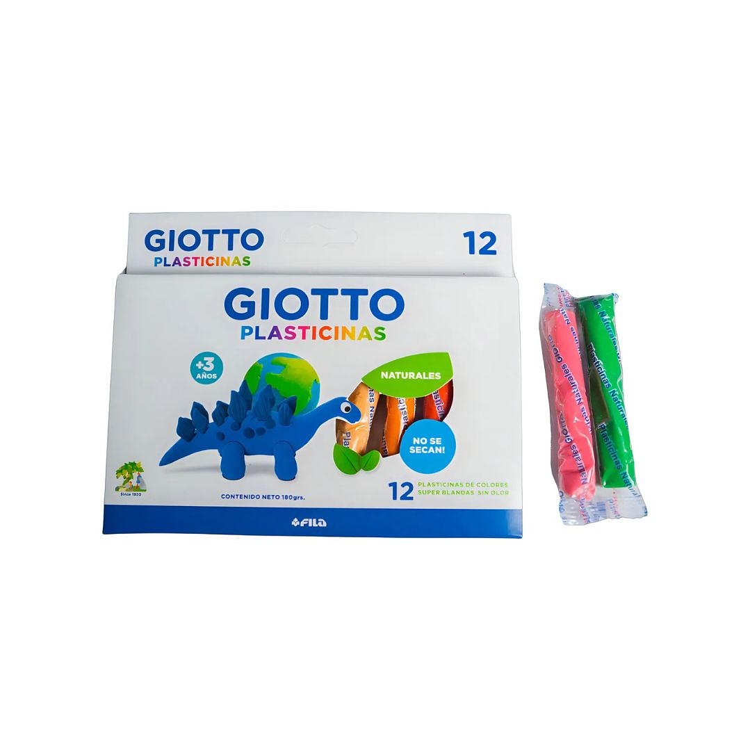 Plasticina Natural Giotto 12 Colores 1