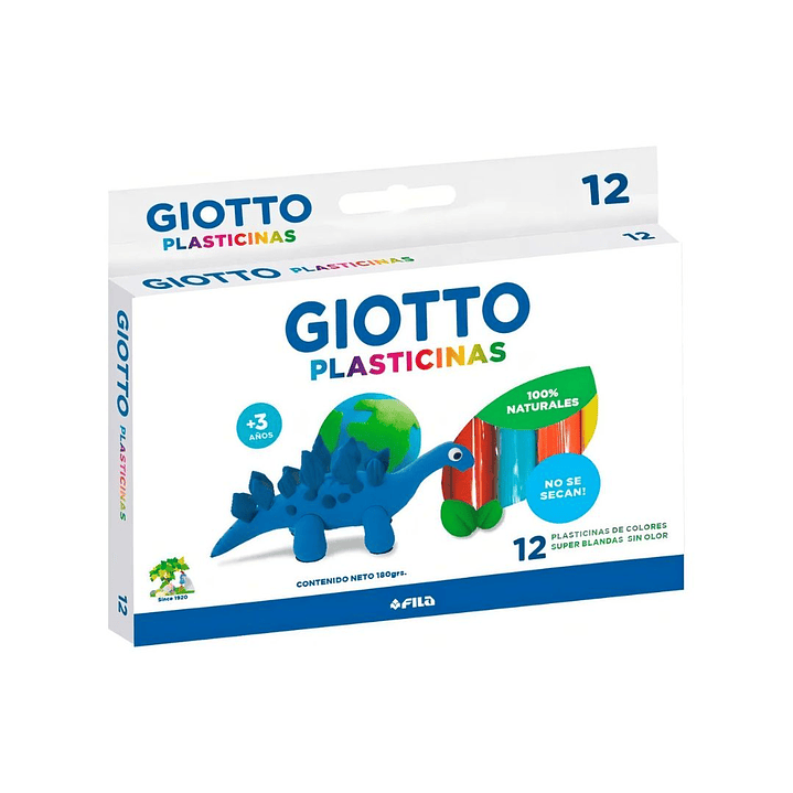 Plasticina Natural Giotto 12 Colores 4