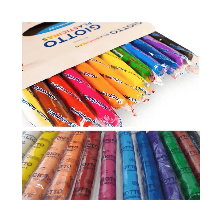 Plasticina Natural Giotto 12 Colores 5