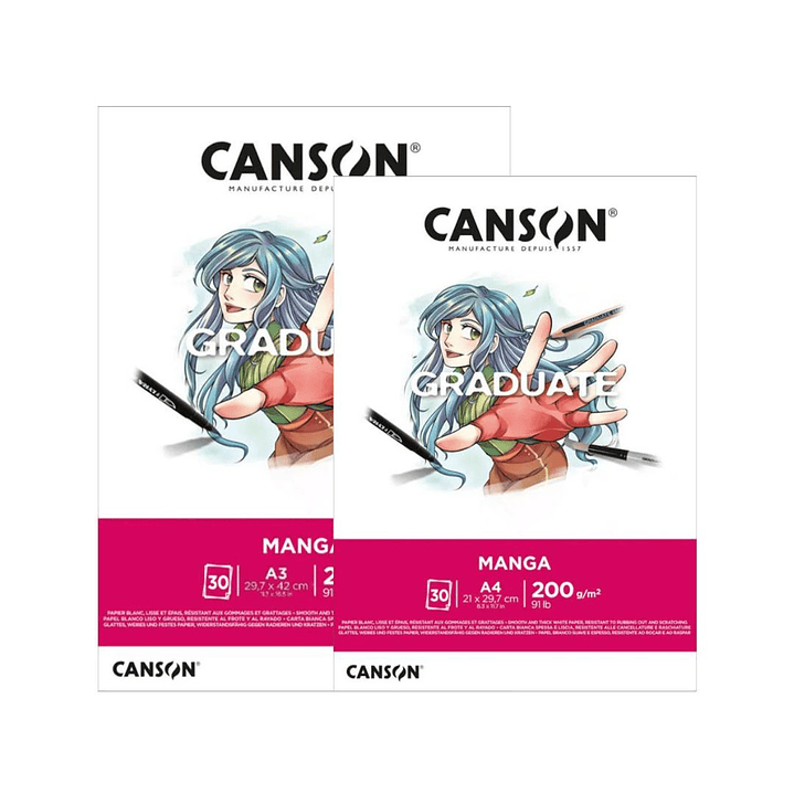 Block Canson Graduate Manga A4 30 Hojas 200gr. 4