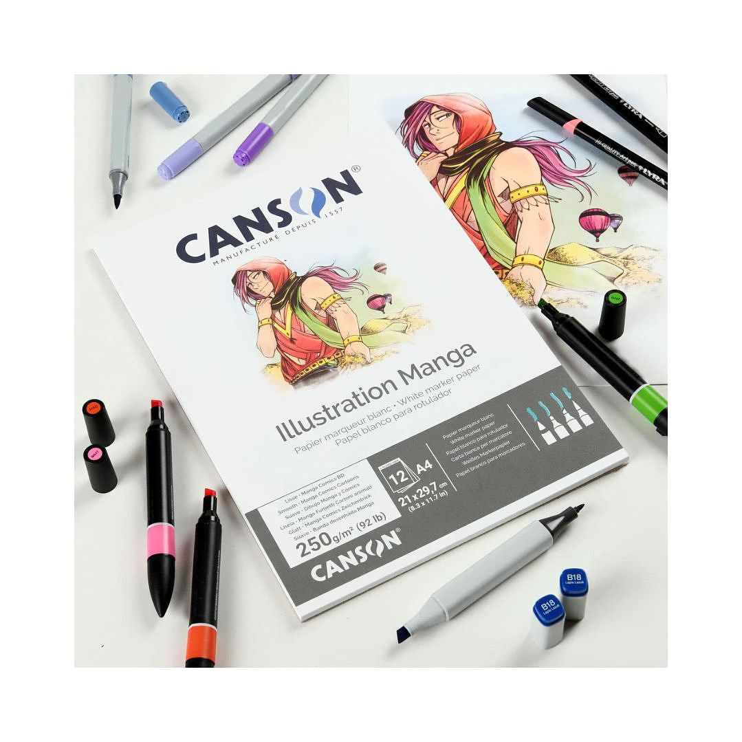 Block Canson Comic y Manga A4 12 Hojas 250 g/m2 5