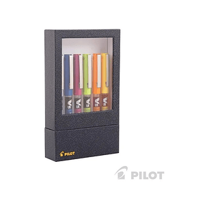 Lápices Tinta Pilot V5 Hi-tecpoint  0.5mm 6 colores Set 1