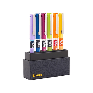 Lápices Tinta Pilot V5 Hi-tecpoint  0.5mm 6 colores Set 1