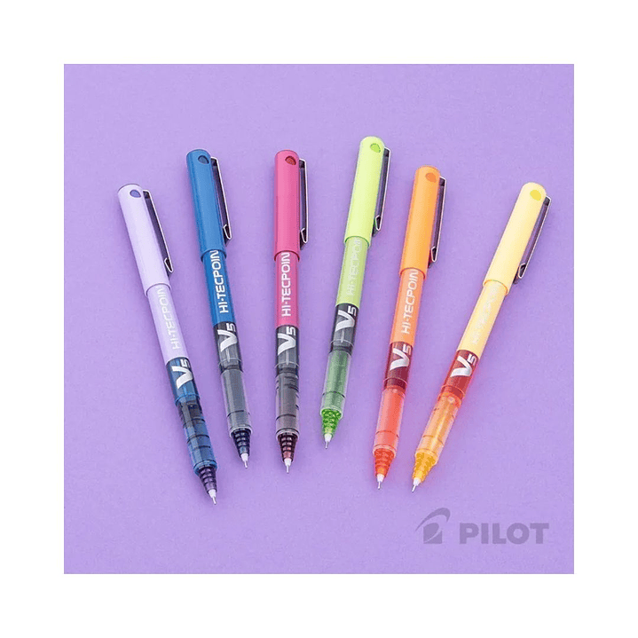 Lápices Tinta Pilot V5 Hi-tecpoint  0.5mm 6 colores Set 1 4