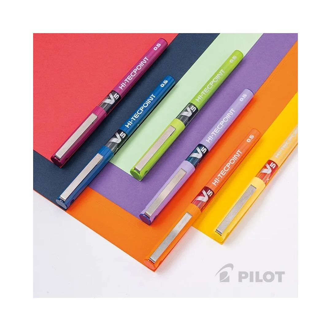 Lápices Tinta Pilot V5 Hi-tecpoint  0.5mm 6 colores Set 1 5