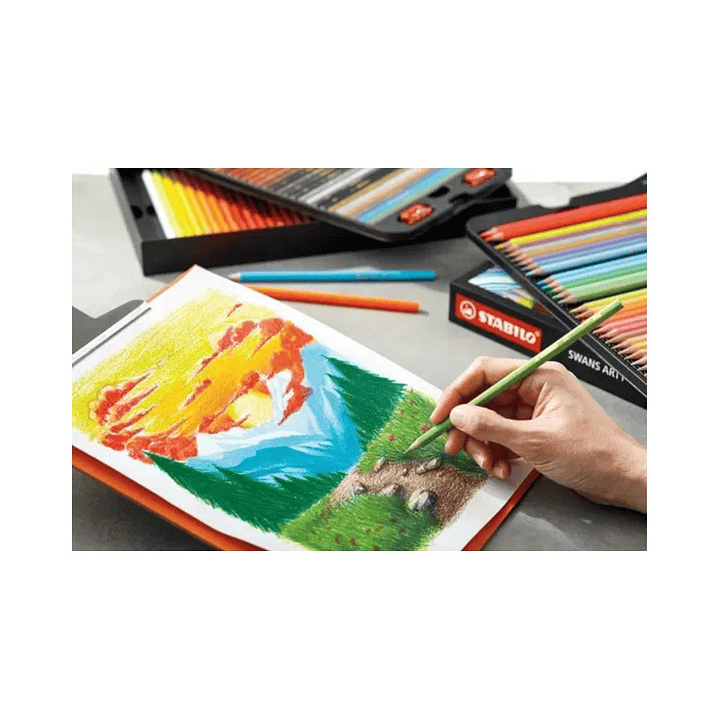 Set 12 Lápices Colores Swans Arty Stabilio  2