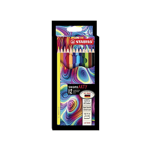 Set 12 Lápices Colores Swans Arty Stabilio 