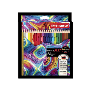 Set 24 Lápices Colores Swans Arty Stabilio 