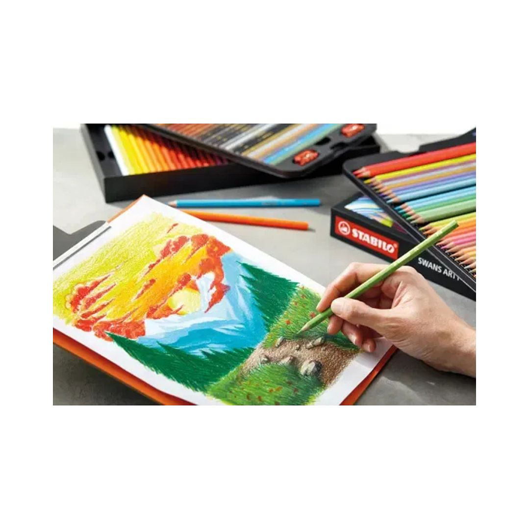 Set 36 Lápices Colores Swans Arty Stabilio  3