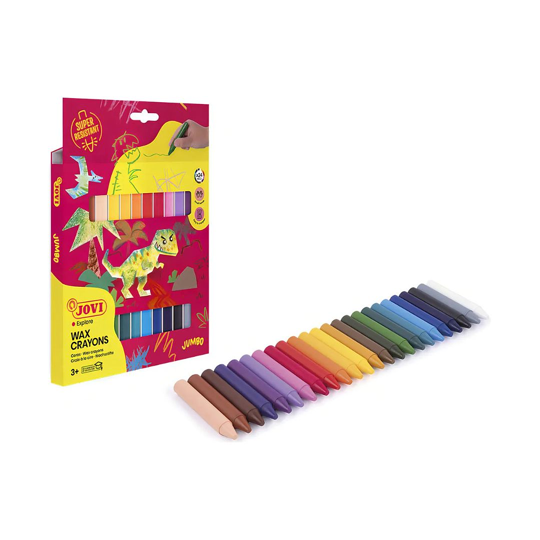 Lápices de Cera Crayones Jumbo JOVI x 24 Und. 3
