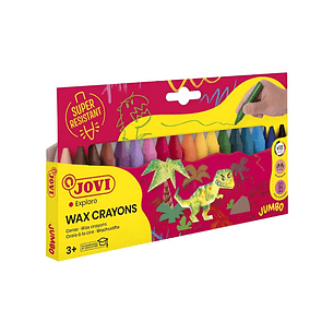 Lápices de Cera Crayones Jumbo JOVI x 18 Und.