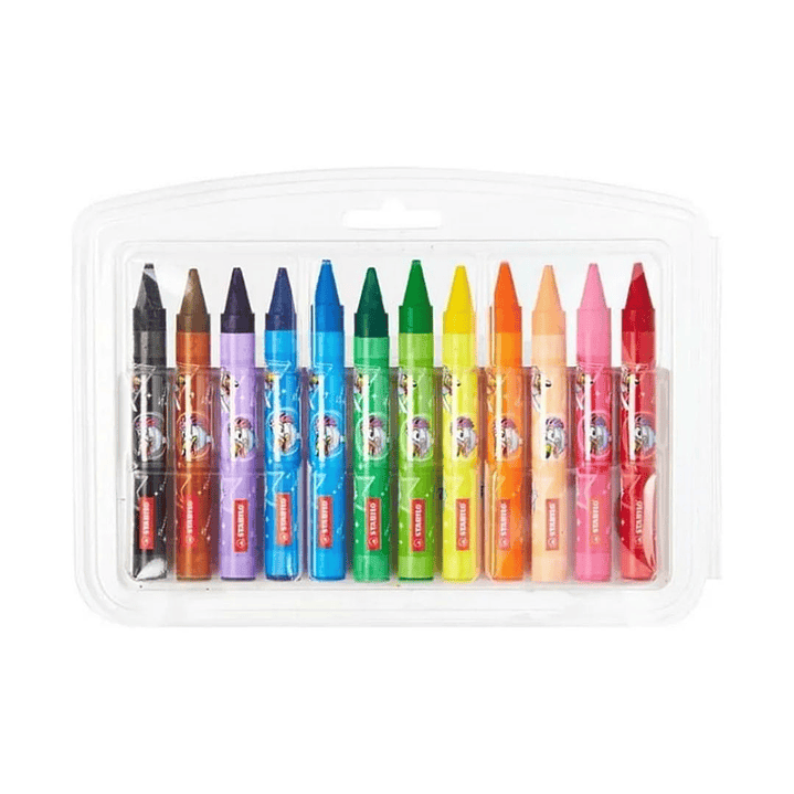 Lápices de Cera Jumbo Crayones Stabilo Yippy wax 12 Colores  2