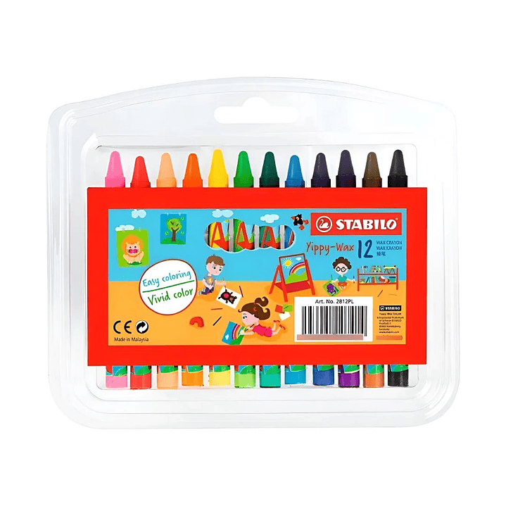 Lápices de Cera Crayones Stabilo Yippy wax 12 Colores  1