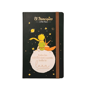 Libreta El Principito Con Elástico 13x21 Cm 96 Hojas
