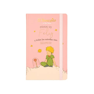 Libreta El Principito Con Elástico 13x21 Cm 96 Hojas