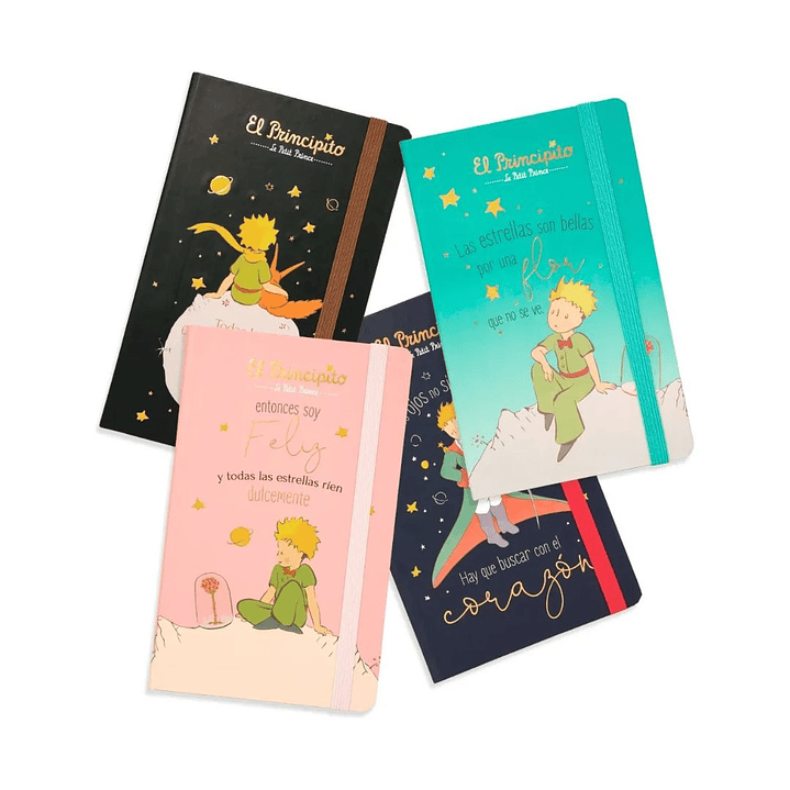 Libreta El Principito Con Elástico 13x21 Cm 96 Hojas 6