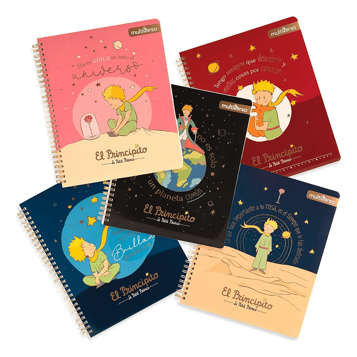 Pack 10 Cuaderno Universitario El Principito Tapa Dura 7mm 11