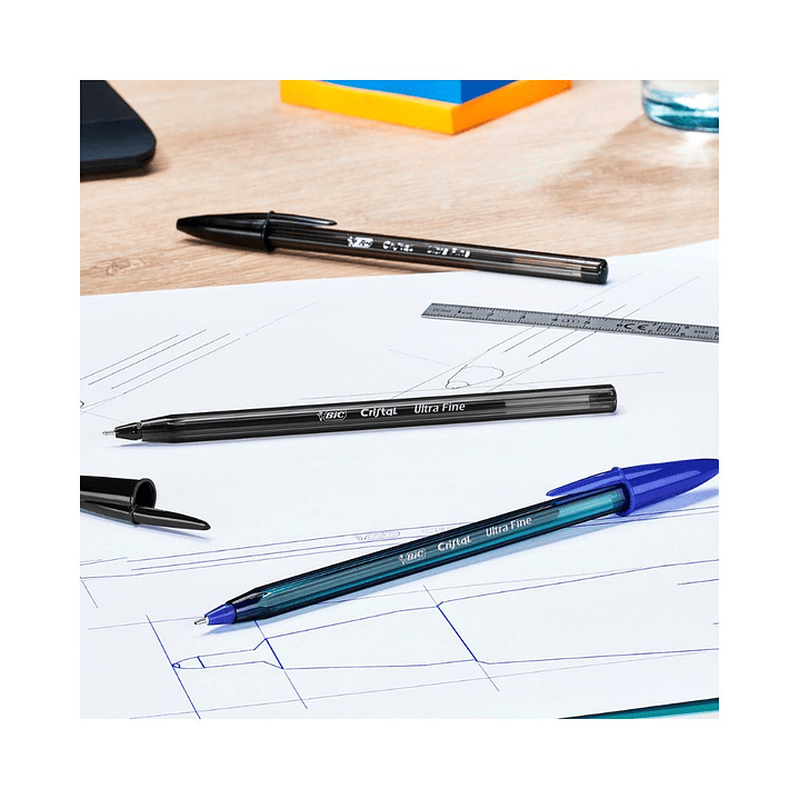 Lápices Bic Cristal Punta Ultra Fina 0,7mm 10 Unidades  7