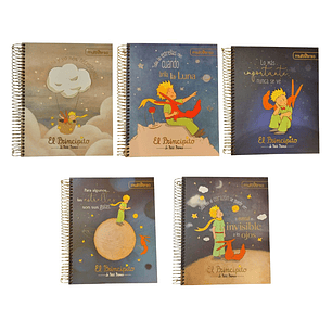 Pack 5 Cuadernos Medio Oficio El Principito 150 Hojas 5mm