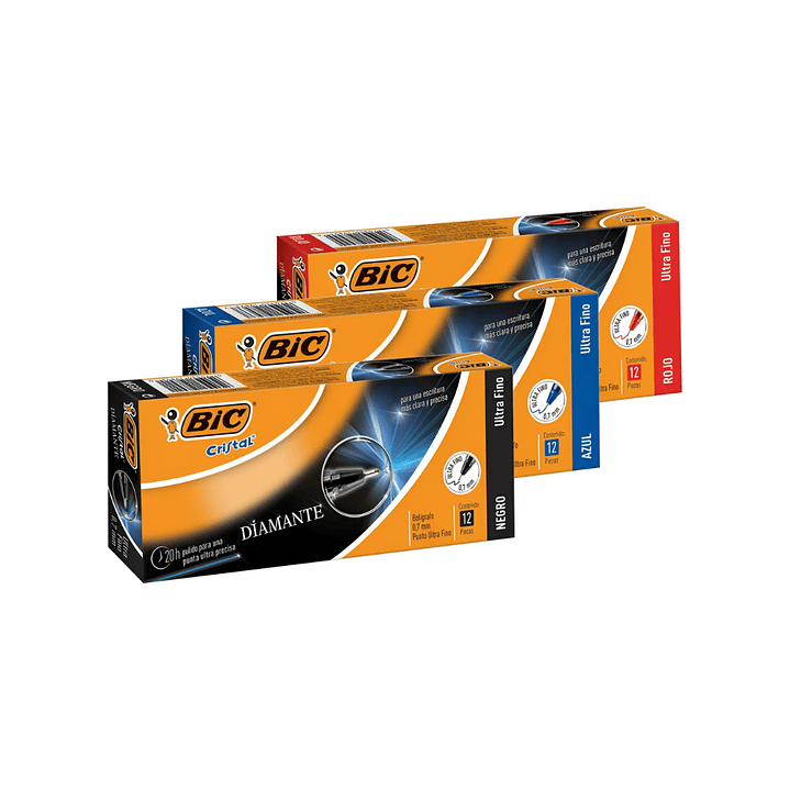 Lapices Bic Cristal Ultra Fino 0.7mm 36 unidades 1