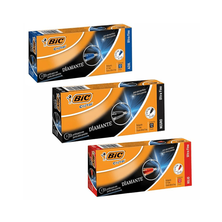 Lapices Bic Cristal Ultra Fino 0.7mm 36 unidades 8