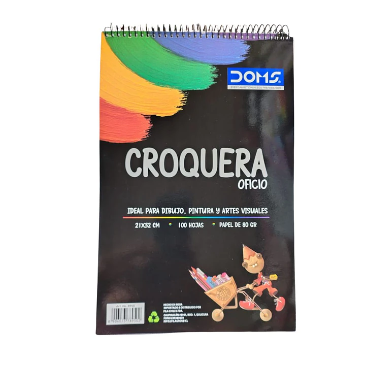 Croquera Oficio Doms 21x32 cm 100 Hojas 80 Gramos 1