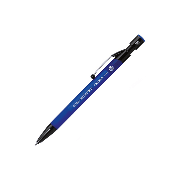 Portaminas Azul Lyra 2.0mm con sacapuntas + tubo 6 minas 2b 1