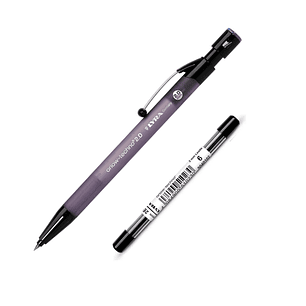 Portaminas Gris Lyra 2.0mm con sacapuntas + tubo 6 minas 2b