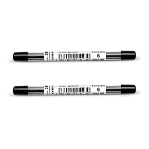 2 Portaminas Lyra 2.0mm con sacapuntas + 2 tubos 6 minas 2b