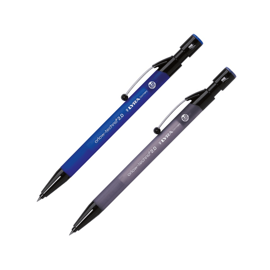 2 Portaminas Lyra 2.0mm con sacapuntas + 2 tubos 6 minas 2b 1