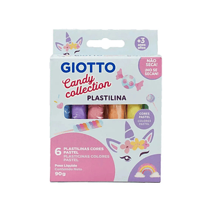 Plasticina Giotto Candy Collection 6 Unidades
