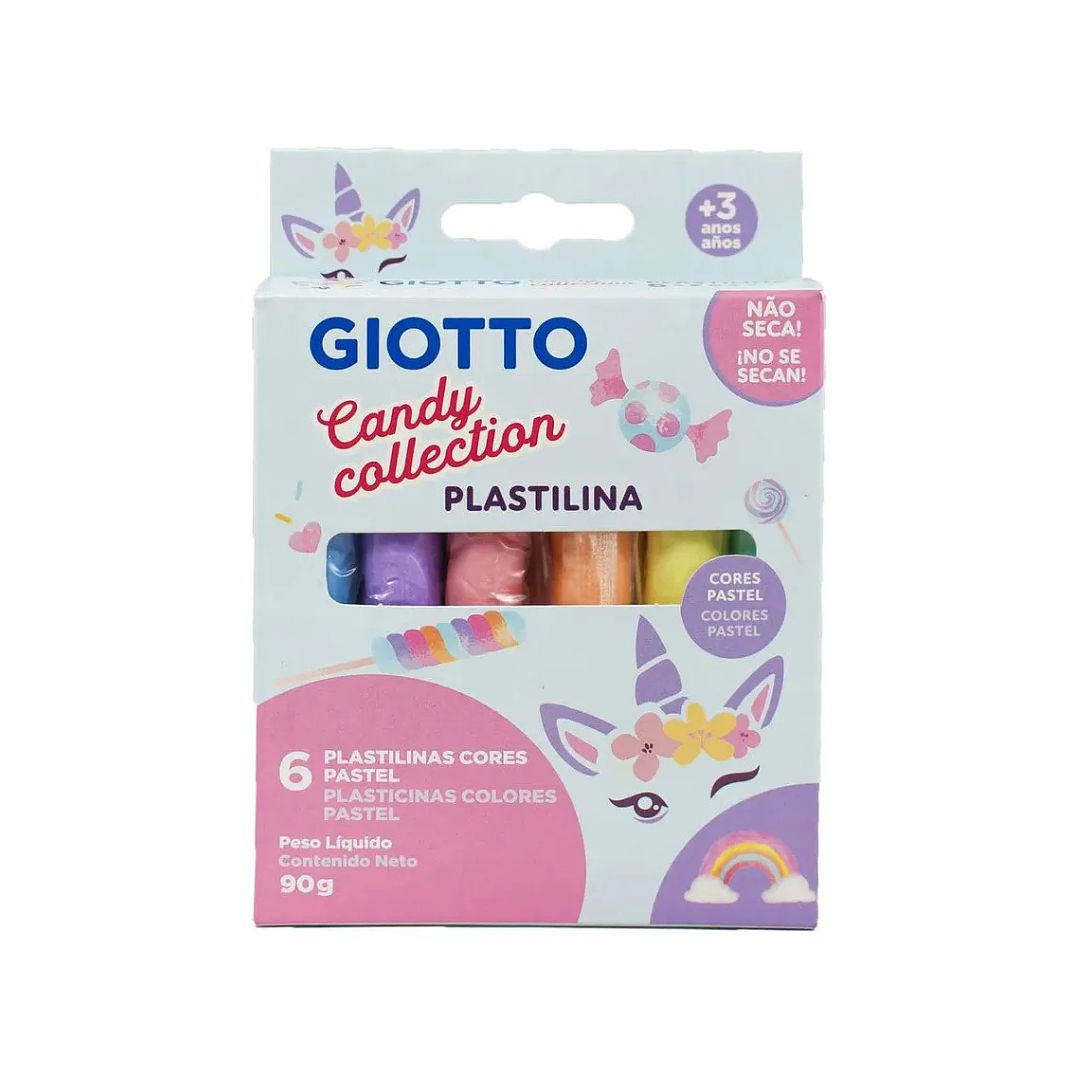Plasticina Giotto Candy Collection 6 Unidades 1