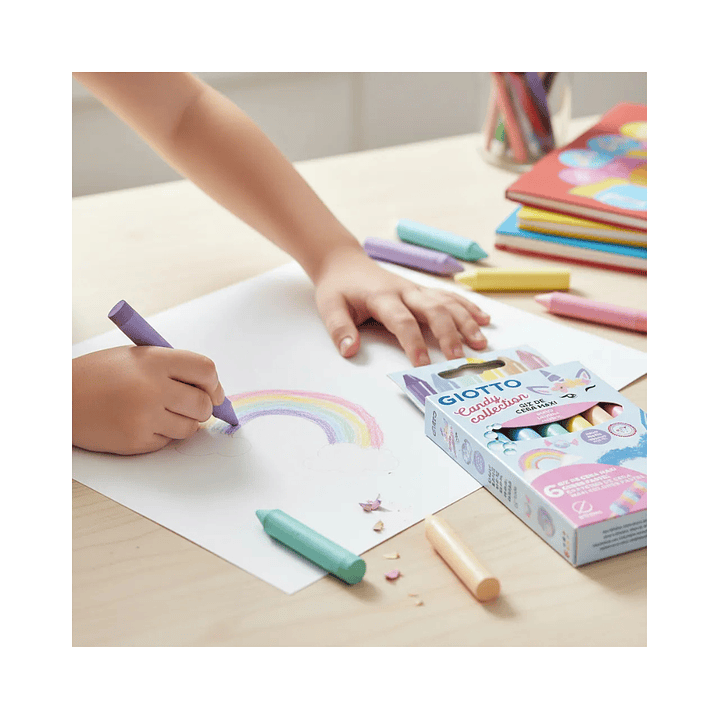 Lapices De Cera Giotto Candy Collection 6 Colores  4