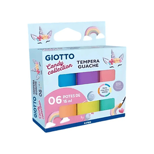 Tempera Guache Giotto Candy Collection 6 Colores Pasteles