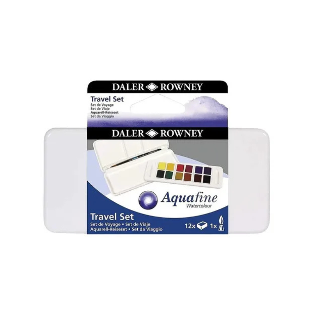 Acuarelas Aquafine Travel Set 12 Colores Daler Rowney Caja plastica 1