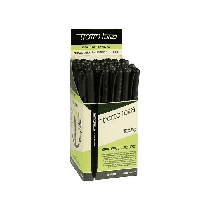 Boligrafo Pasta Negro Tratto 1.0mm Caja 50 Unidades  1