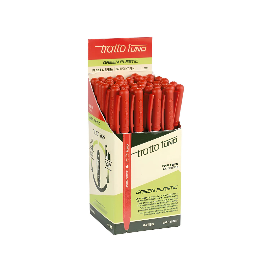 Boligrafo Pasta Rojo 1.0mm Tratto Caja 50 Unidades  1