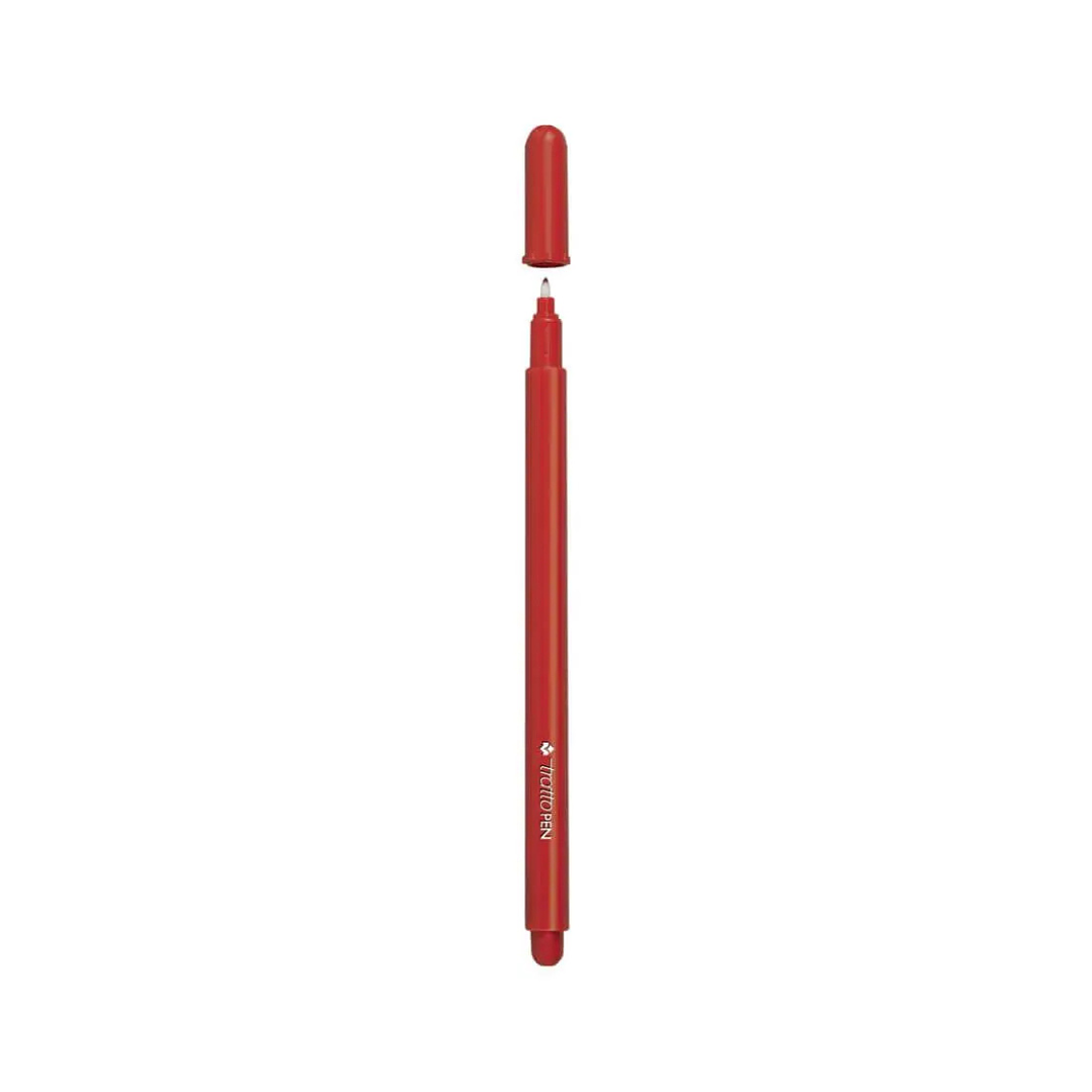 Rotulador Punta Fina sintética 0,5mm Color Rojo 12 unidades 3