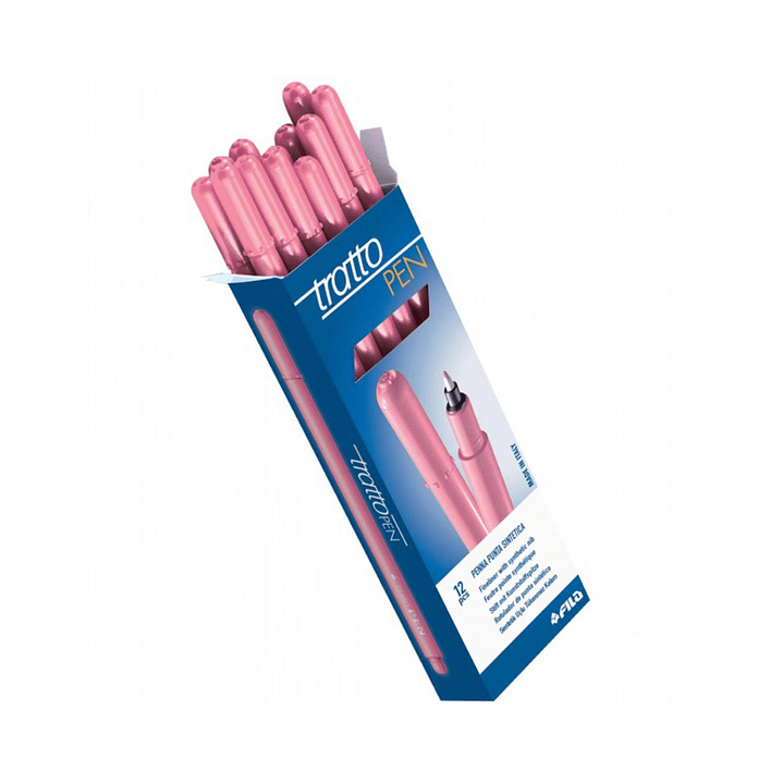 Rotulador Punta Fina sintética 0,5mm Color Rosado 12 unidades 1