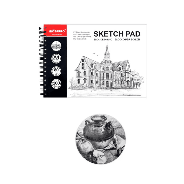Croquera Dibujo Motarro A4 (29x21cm) 80hojas 100gr. 4