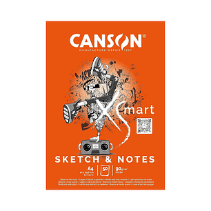 Bloc Canson XSmart Sketch & Notes A4 50 hojas 90gr.   