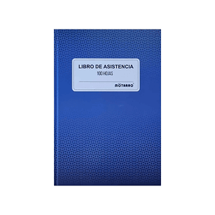 Libro De Asistencia 100 Hojas Motarro Tapa Dura