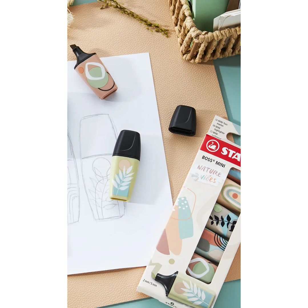 Destacadores Stabilo Boss Mini Nature Vibes 5 Colores 5