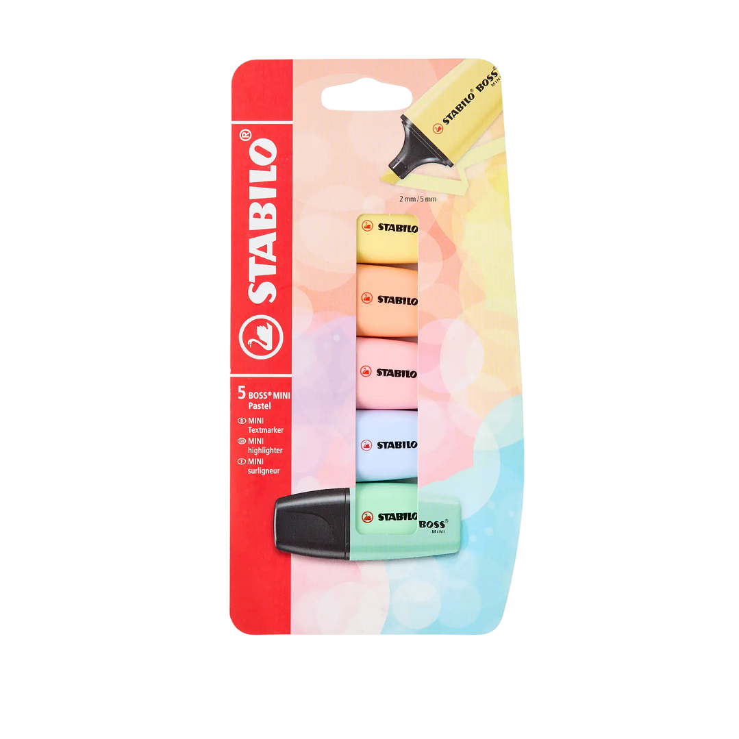 Destacadores Stabilo Boss Mini Pastel 5 Colores 1