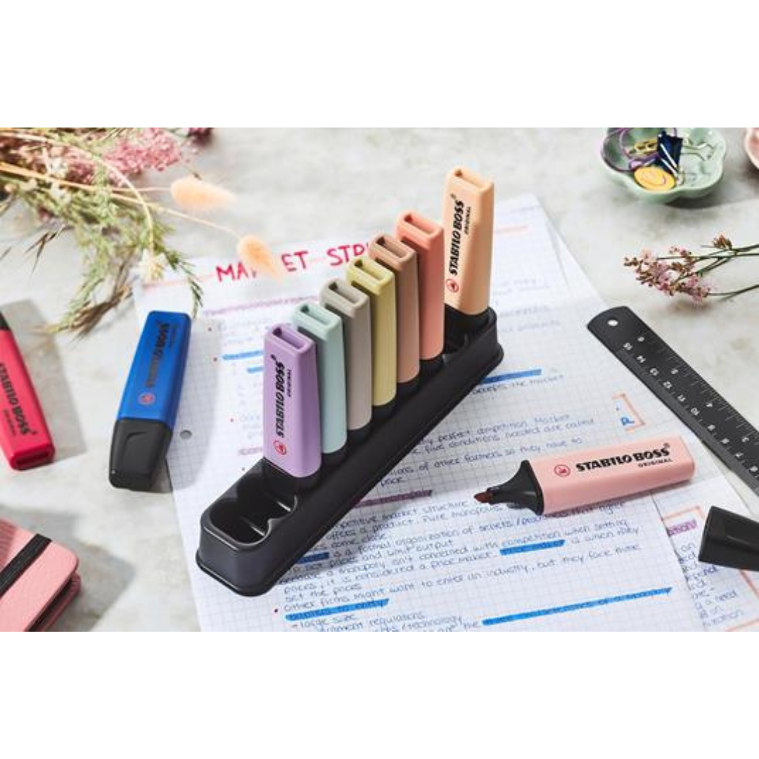 Destacadores Stabilo Boss Nature Wildflower Edition + Deskset 10 Colores 5