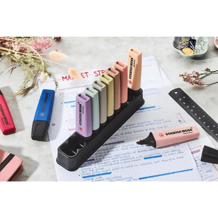 Destacadores Stabilo Boss Nature Wildflower Edition + Deskset 10 Colores 5