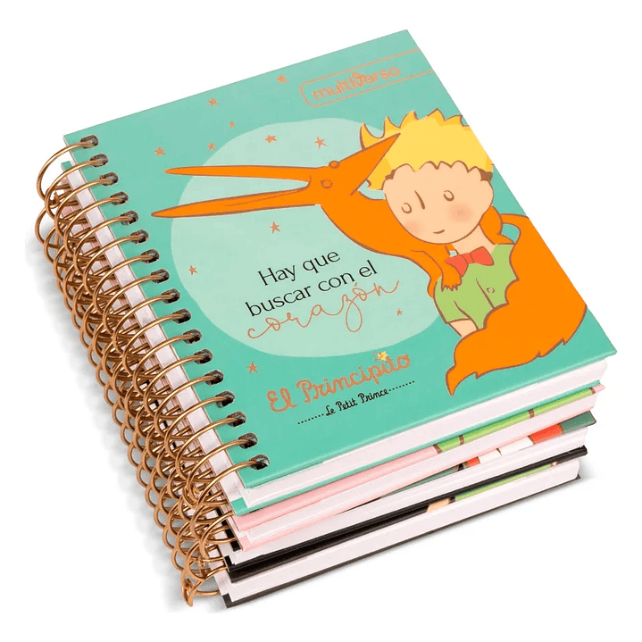 Pack 5 Cuadernos Mini Pocket El Principito 9x11cm 1