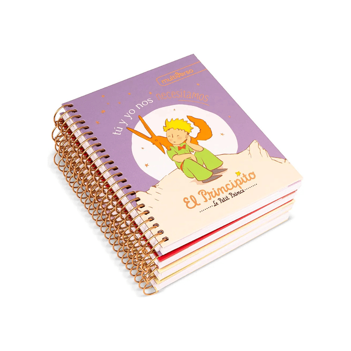 Pack 5 Cuadernos Pocket El Principito 100 Hojas 5mm 1