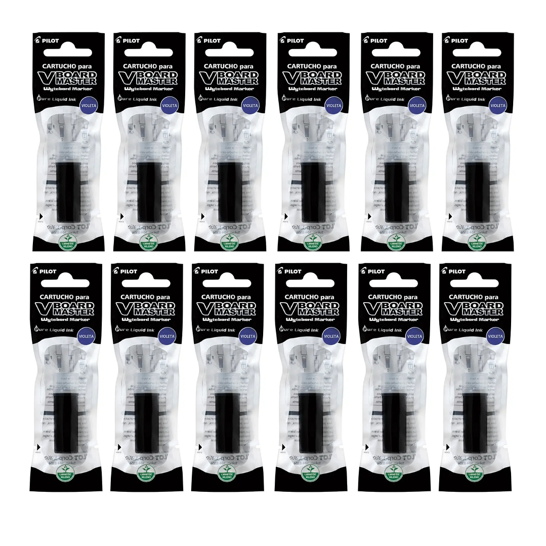 Recarga Plumones Pilot VBoard Pack 12 Cartuchos Color Violeta 1