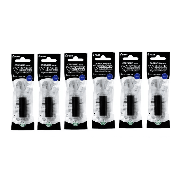 Recarga Plumones Pilot VBoard Pack 6 Cartuchos Color Azul 1